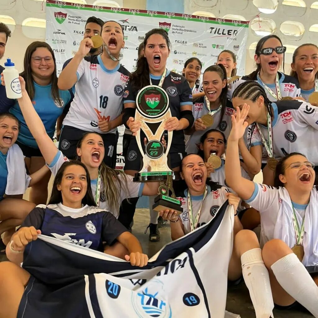 Atlântica Futsal foi campeã estadual em 2022. Foto: Reprodução