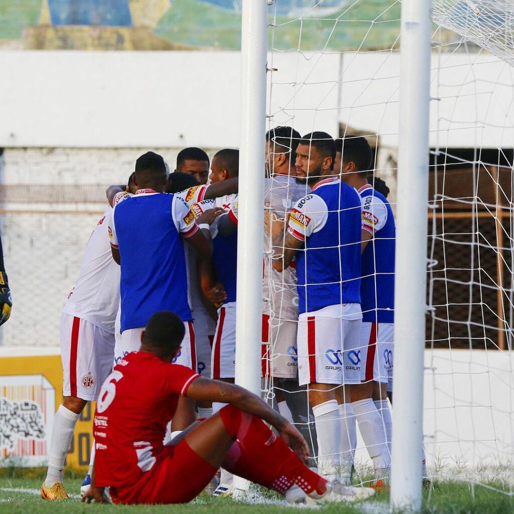 América comemora gol no Nogueirão. Foto: Canindé Pereira