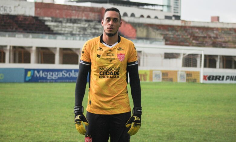 Diego Almeida é o novo goleiro do Potiguar. Foto: Marcelo Diaz/ACDP