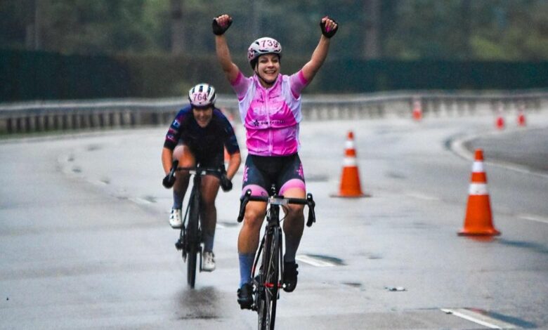 Alice Melo supera grave lesão e volta a brilhar no ciclismo nacional Foto: Rafael Cruz