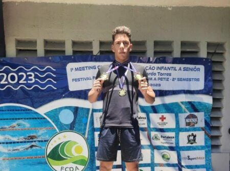 Atleta de Mossoró é destaque na Natação. Foto: Divulgação