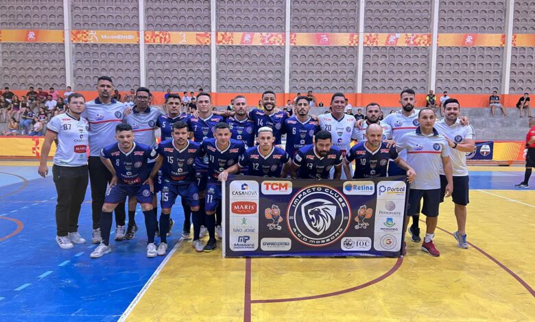 Impacto abre vantagem sobre o Apodi no Estadual de Futsal. Foto: Divulgação